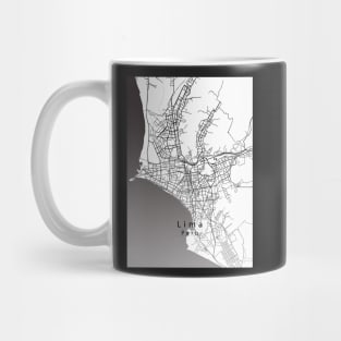 Lima Peru City Map Mug